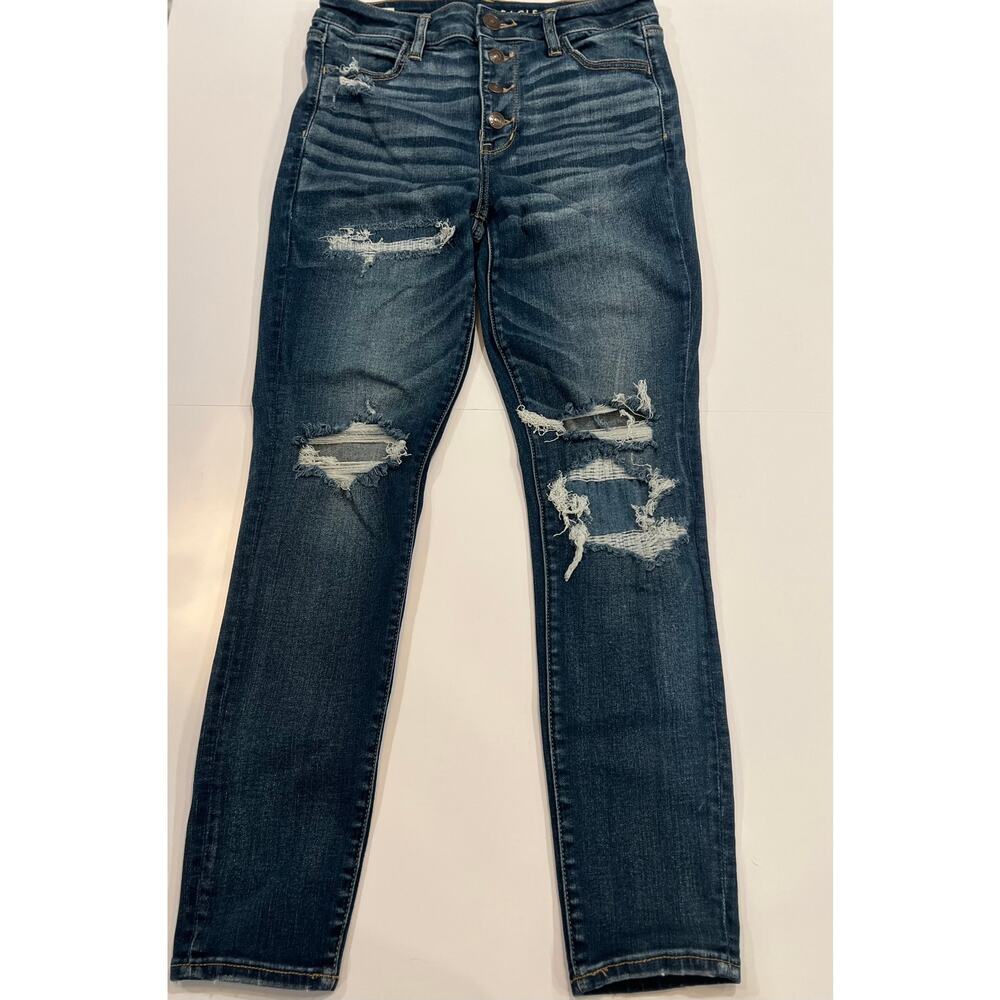 American Eagle Skinny Jeans Size 10 Dark Wash Stretch Everyday Classic Denim